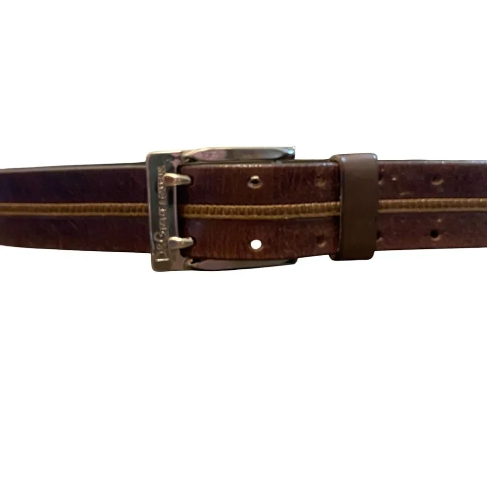 DOLCE &‎ GABBANA Italy Brown Leather Men’s Belt Double Holes